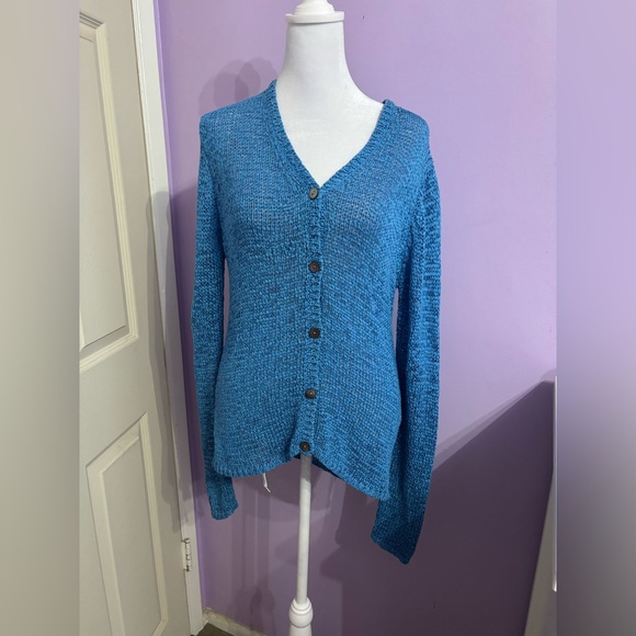 Karen Kane Sweaters - Karen Kane Lifestyle Blue Woven Cardigan